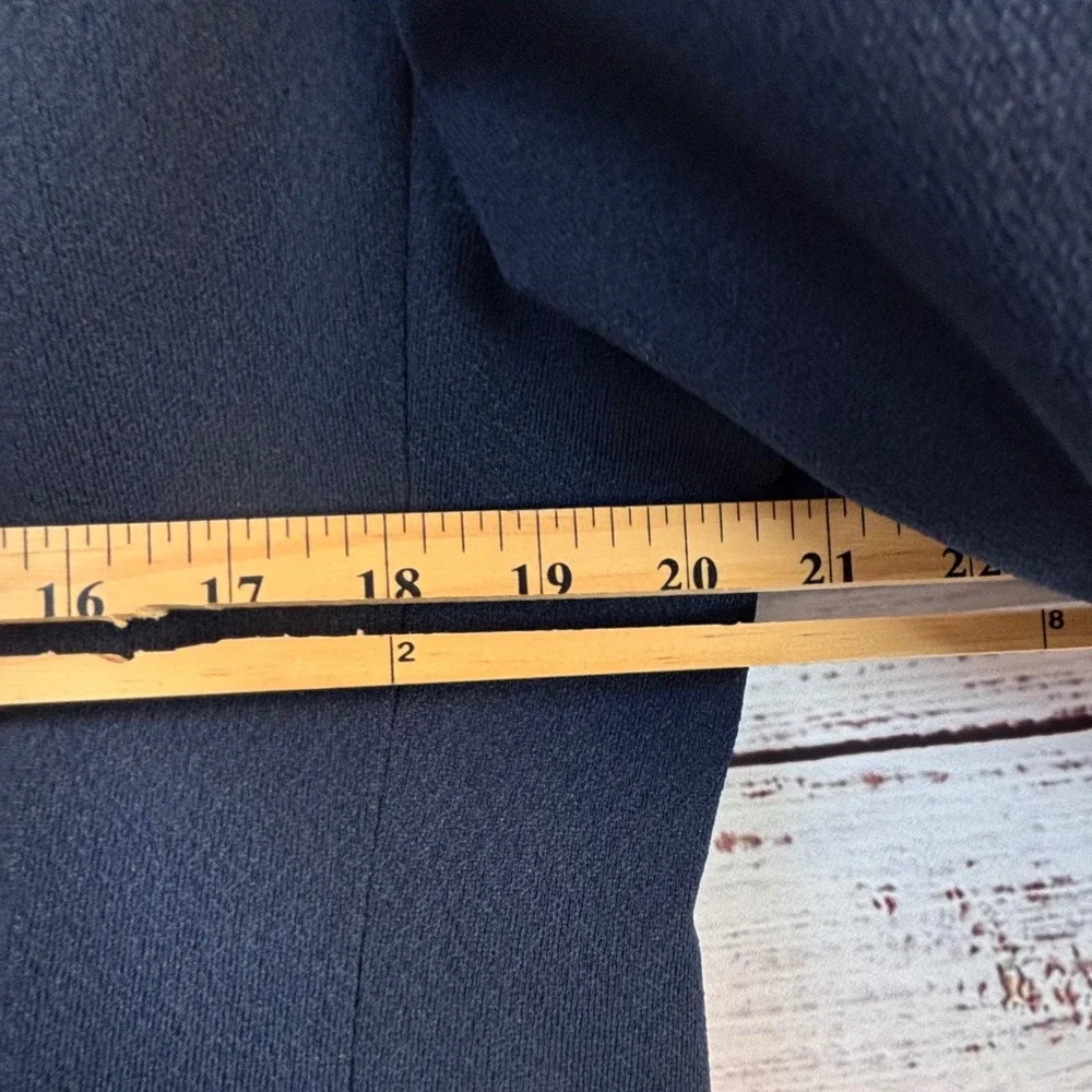 Vintage‎ Wide Lapel Preppy Navy Blue Blazer 38/40R Gold Buttons Hopsack Summer